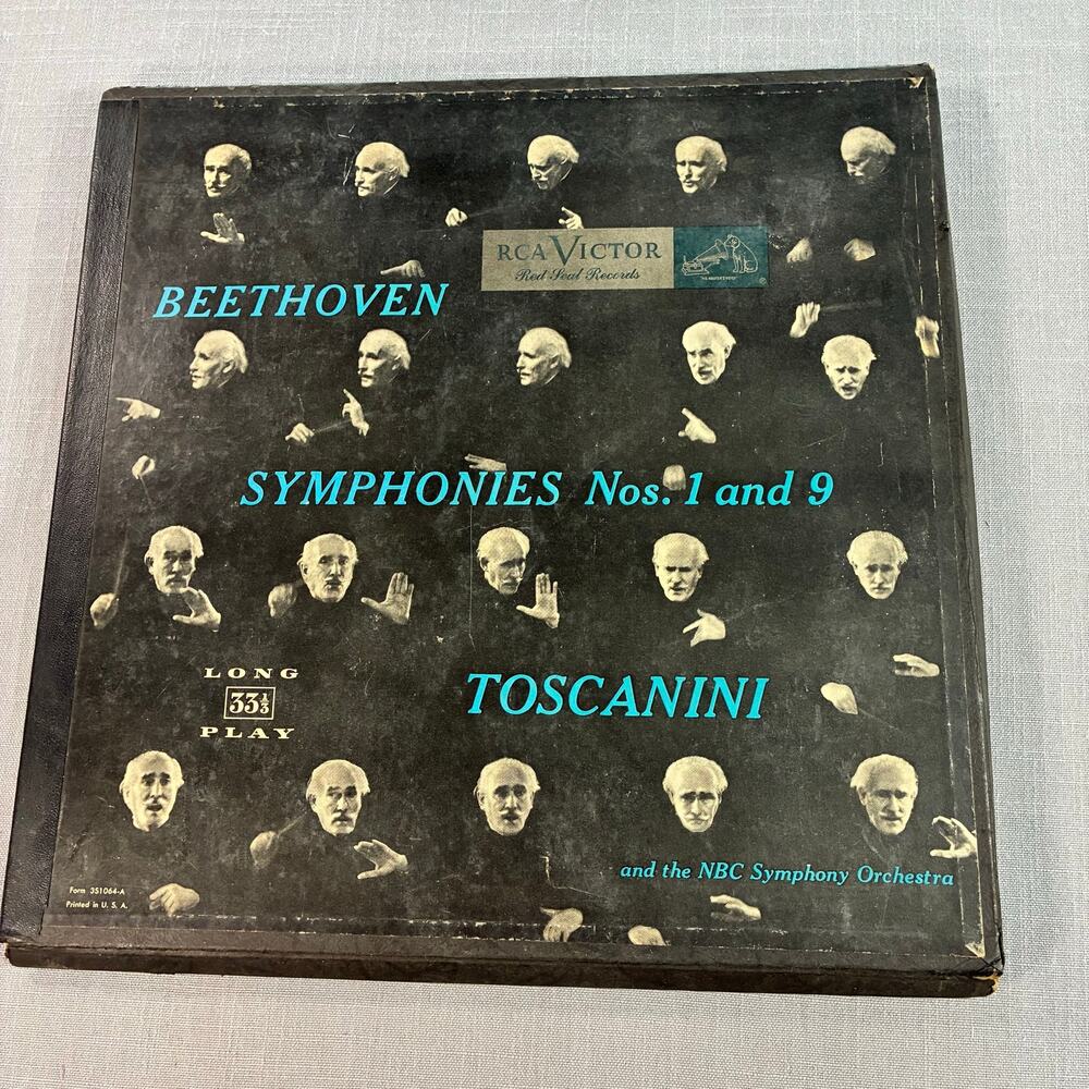 Beethoven Symphonies Nos 1 & 9 Toscanini NBC Symphony RCA Victor 2LP Set